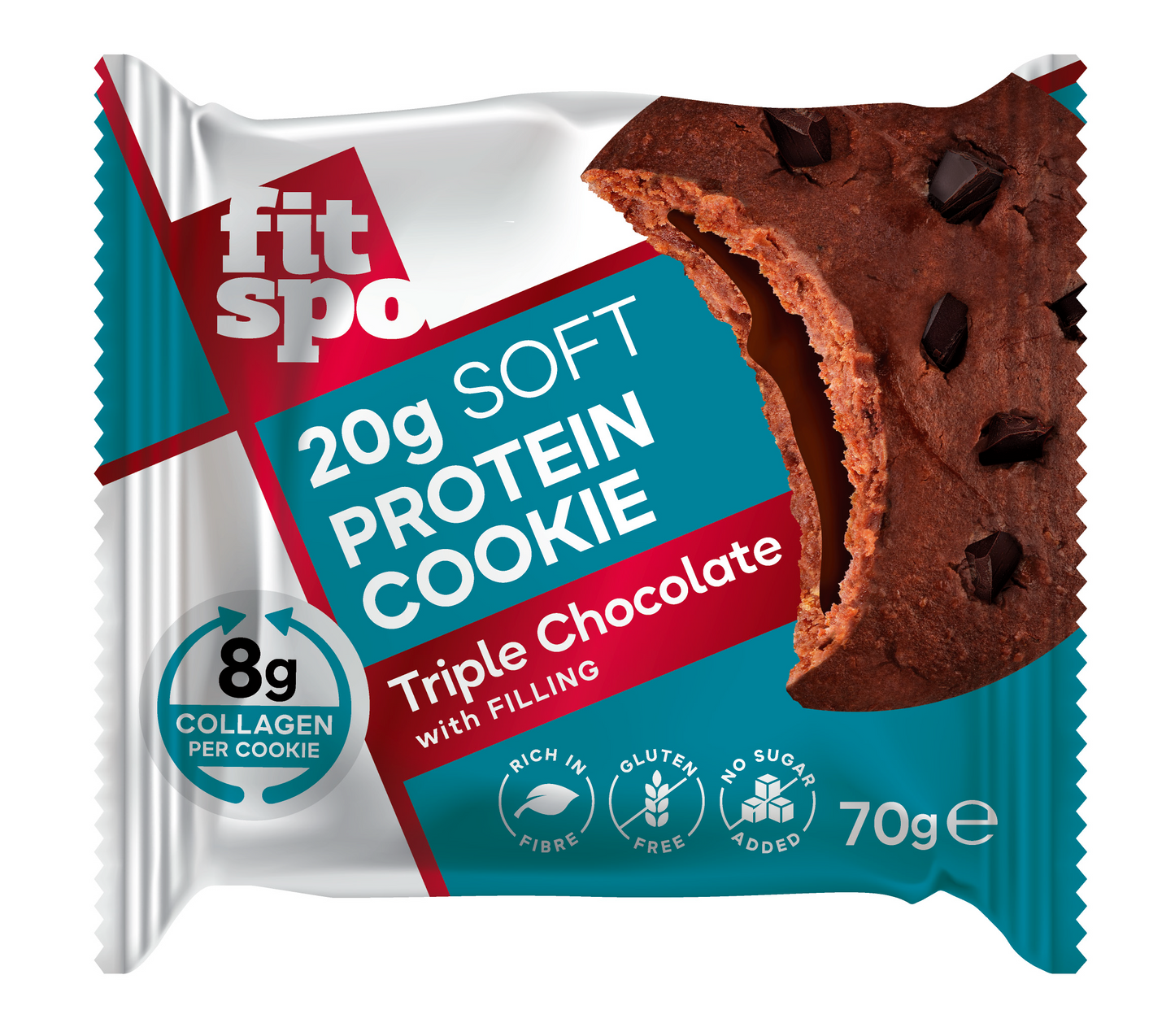 COOKIE PROTEIN Caja de 10 Unidades FitSpo | 20g Proteinas | All Flavours 70g (PVPR: 2,65€/unidad 26,5€/caja de 10)