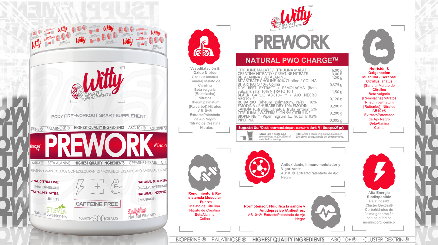 PREWORK WiTTY™(OFERTA 4+1) [500G] PVP(unidad): 42,9€