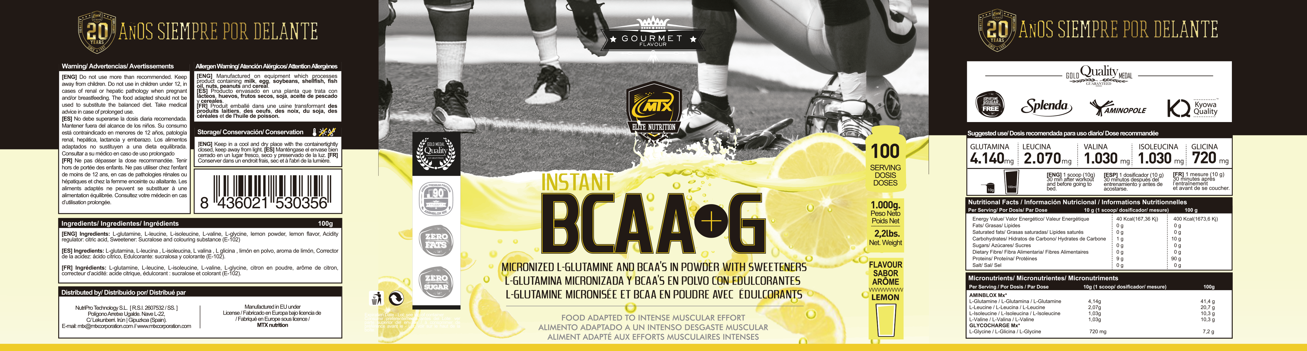 BCAA+G ™ [1000GR] PVPR: 63,90€