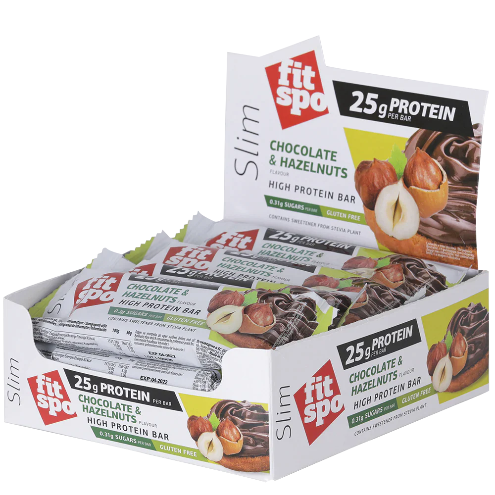 FitSpo Slim Barrita Proteica 55g (LowCARB) (PVPR: 2,49€/unidad - 29,88€/caja de 12)